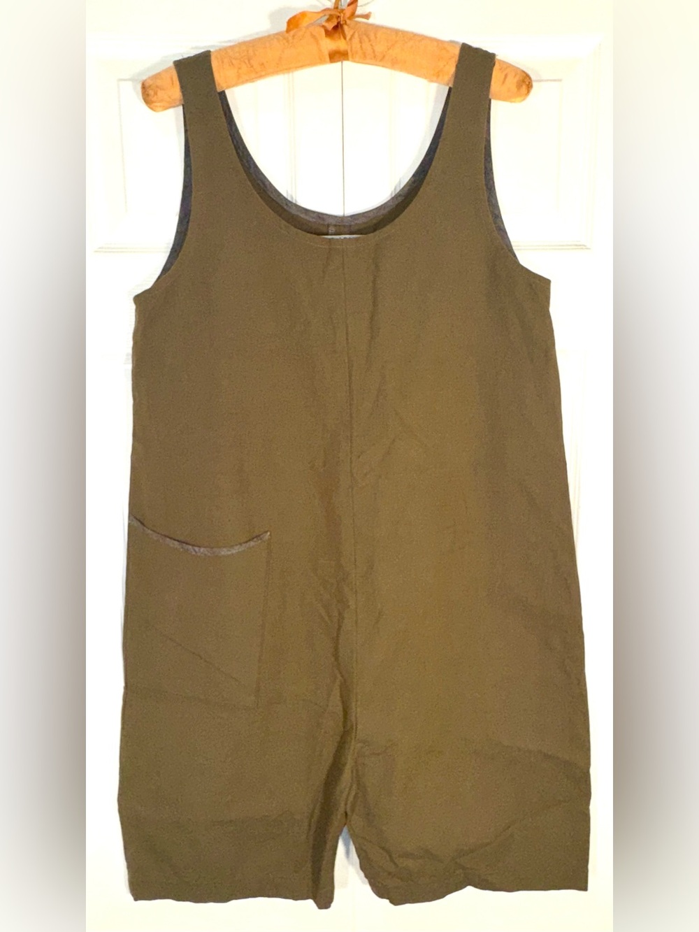 COLO / PALO Olive Utility Romper Made in USA Estimated S/M